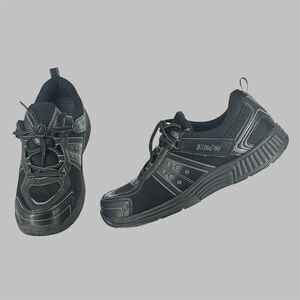 Orthofeet Monterey Bay BioFit 611 Shoes Mens Size 13D Black Diabetic Walking